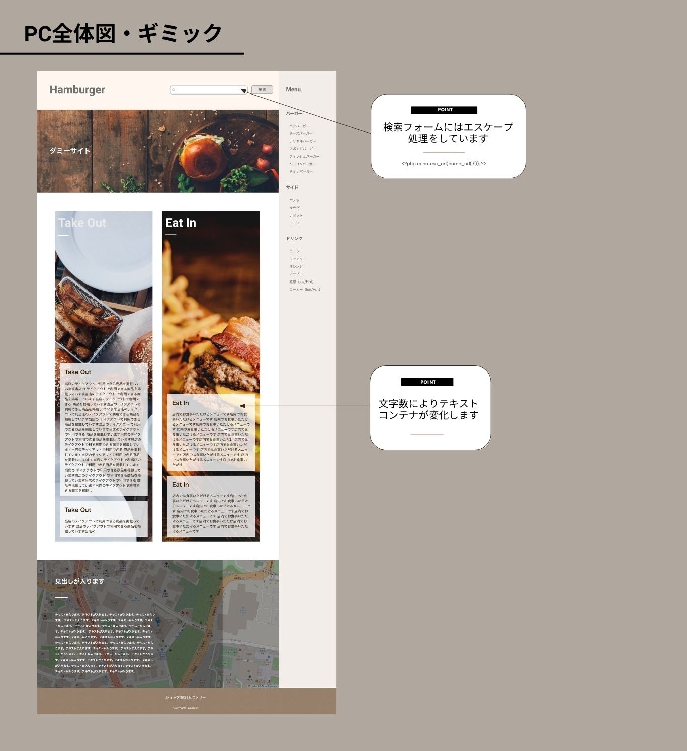 pc全体図、ギミック